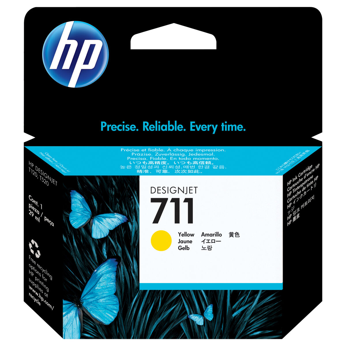 Tinteiro de Tinta Original HP 25663658 Amarelo